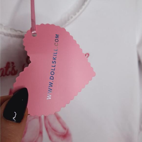 Sugar Thrillz Dolls Kill Ballet Crop Top Large Long Sleeve What's The Point - Picture 4 of 10